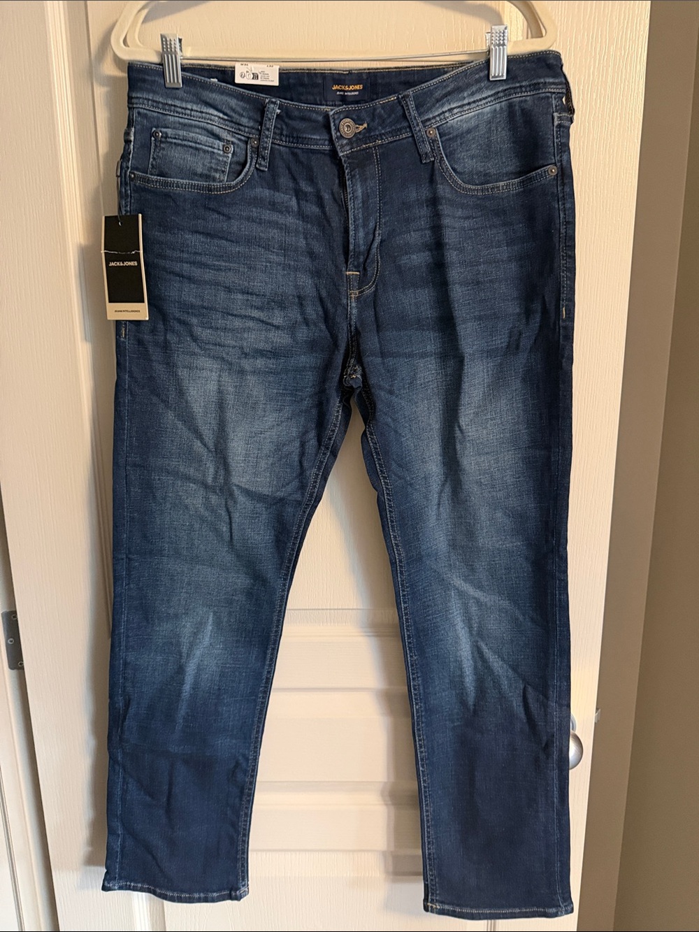 Jack & Jones Navy Blue Slim Fit Jeans